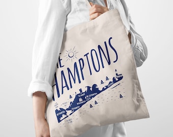 Hamptons Tote Bag Welcome Gift Bag - Bridesmaid Tote Bags - Hamptons Bachelorette - Bridal Bag Personalized Tote Bag Wedding Favor