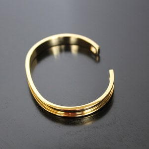 Gold Adjustable Bangle Bracelet, 1 pc, U51672