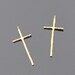 Wholesale Pendants Matte Gold Cross Charms/ Pendants/ Connectors, 2 pc, K214336