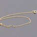 Finished delicate Gold Plated Brass Cable Chain, Thin Bracelet Chain with Extender, 2 pc, GM91452