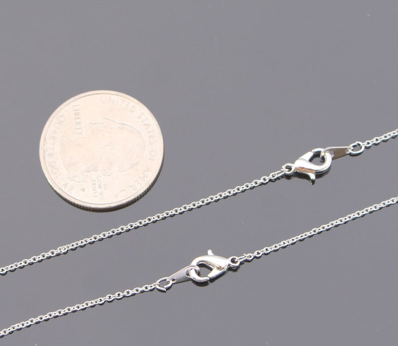 Finished Silver Delicate Brass Chain BM8923 16 in Necklace Findings 2 pc Dainty Elegant Bracelet Charm Chain