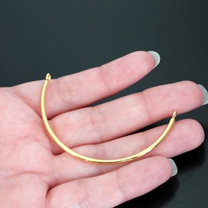 Gold Round Plain Half Bangle Bracelet, 1 pc, S23164 image 1