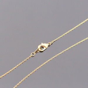 Finished Gold Thin Delicate Brass Chain, Necklace Findings, Chain with the Clasp, 2 pc,  J815137