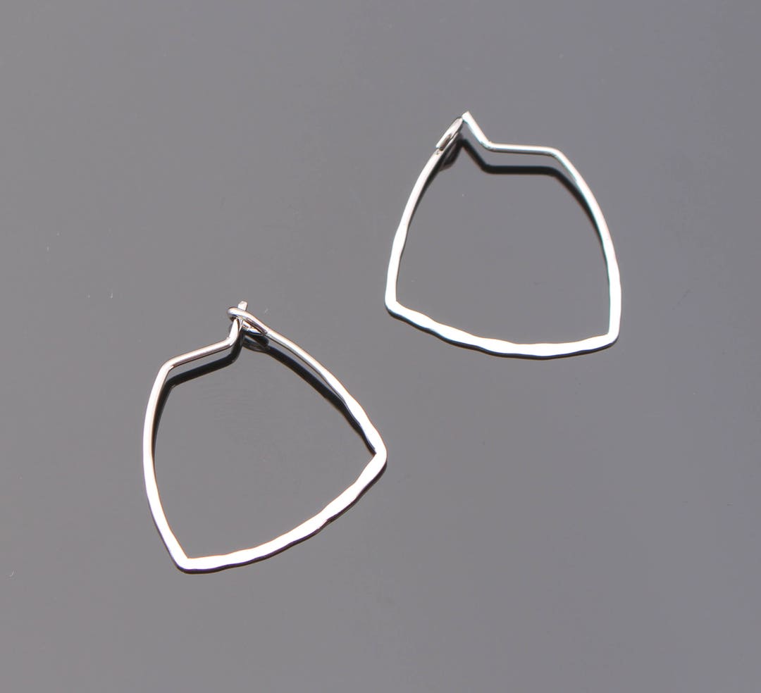 Jewelry Findings, Silver Tarnish Resistant Hammered Hoop Earrings