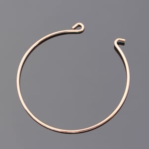 Rose Gold Round Plain Half  Bangle Bracelet, Cuff bangle Bracelet, 1 pc, U21668