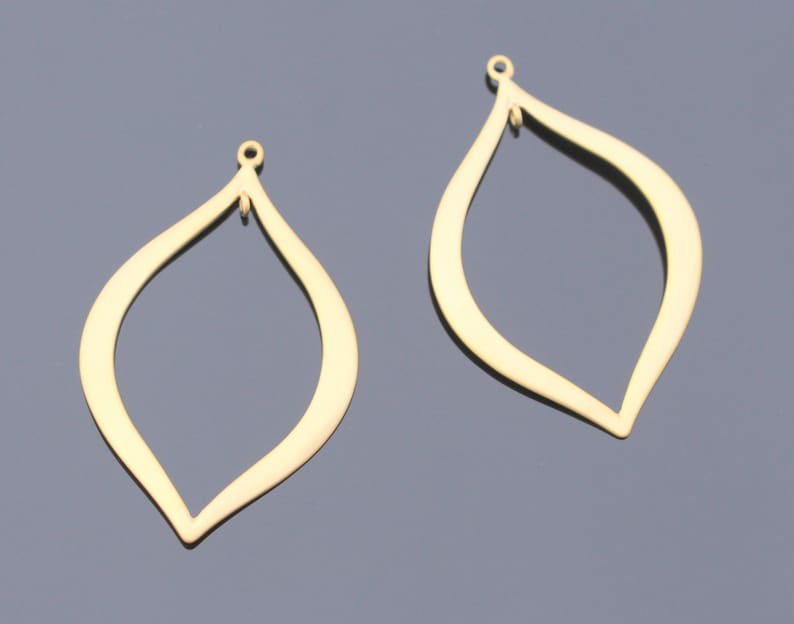 Jewelry findings Matte Gold Tarnish resistant Teardrop Hoop Etsy