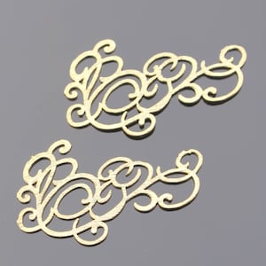 Matte gold Tarnish resistant leaf dangle Earring connector, supplies, findings, K210645