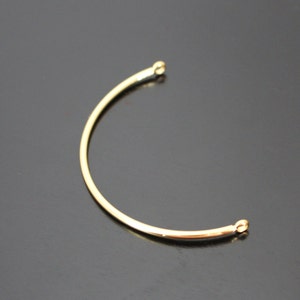 Gold Round Plain Half Bangle Bracelet, 1 pc, S23164 image 3