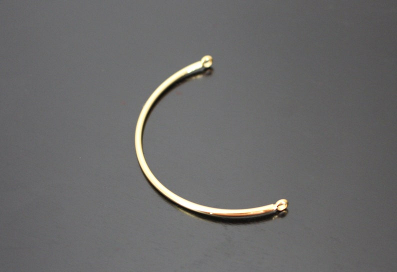 Gold Round Plain Half Bangle Bracelet, 1 pc, S23164 image 3