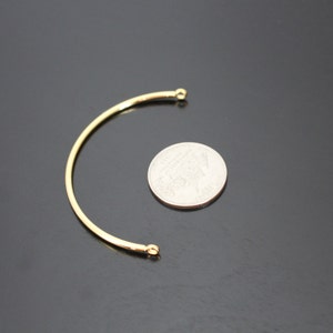 Gold Round Plain Half Bangle Bracelet, 1 pc, S23164 image 2