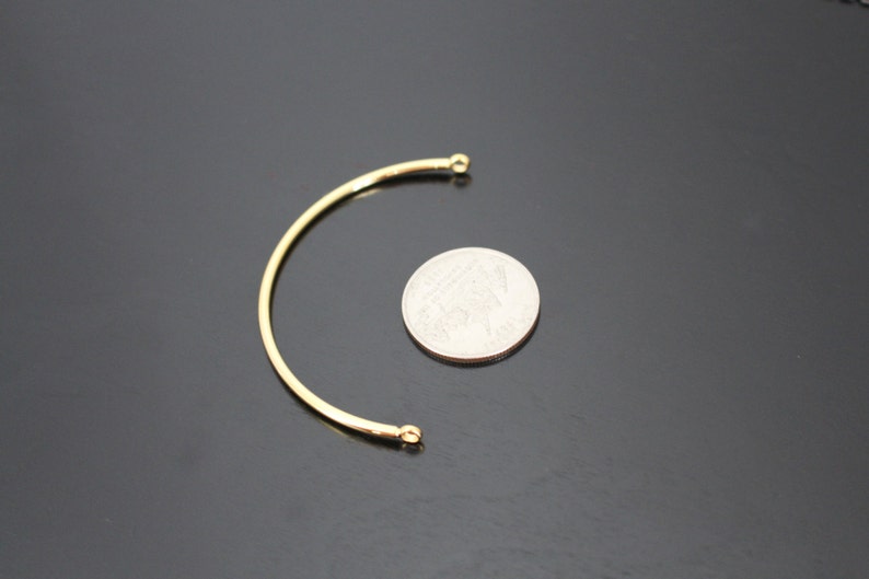 Gold Round Plain Half Bangle Bracelet, 1 pc, S23164 image 2