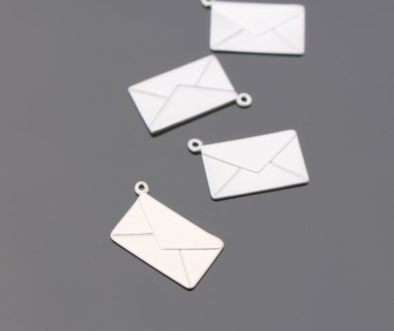 Matte Silver Tarnish resistant Love letter charm pendants, connectors, findings, butterfly, 2 pc, U515641