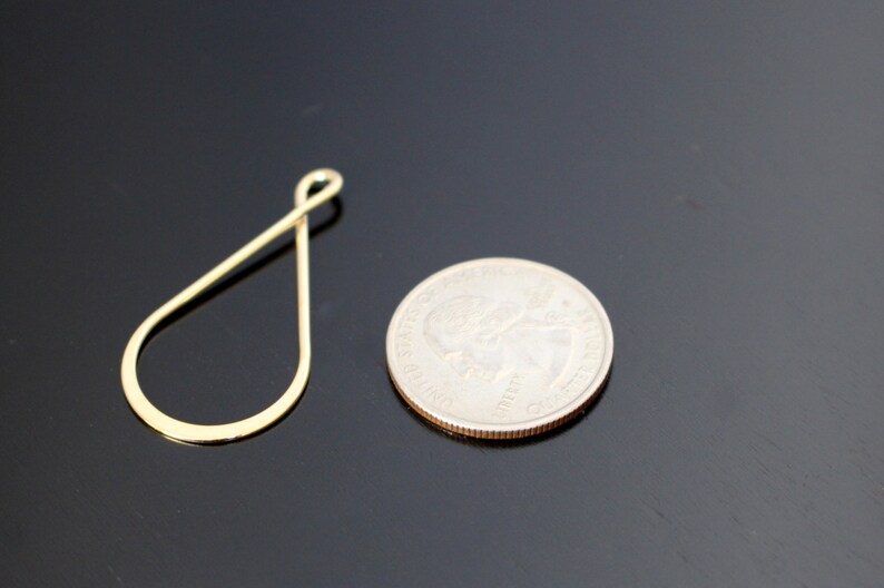 Earring Pendant KY514886 Gold Twisted Teardrop Pendants 2 PC