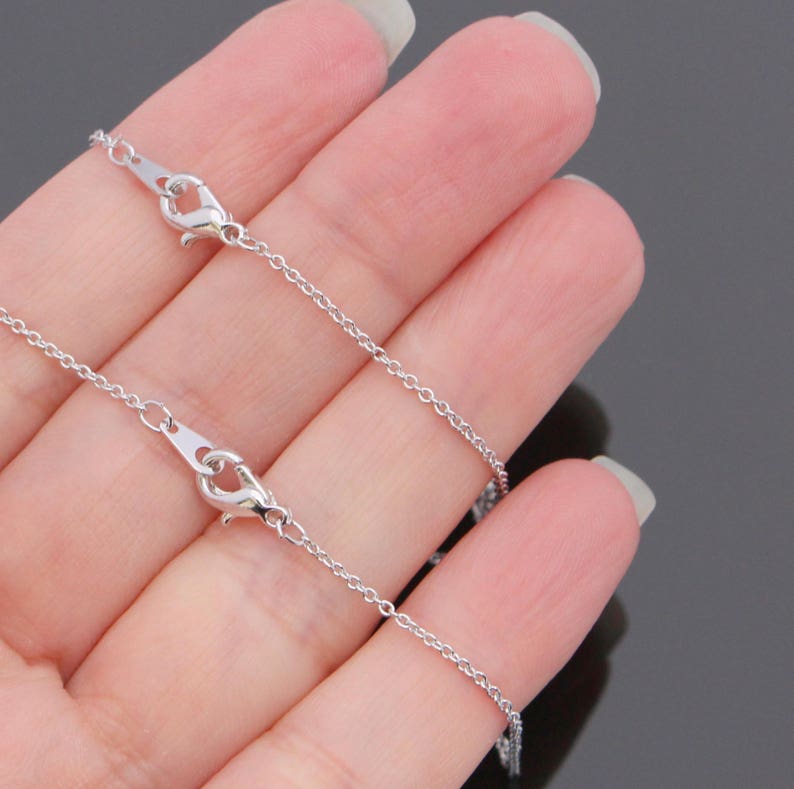 Finished Silver Delicate Brass Chain BM8923 16 in Necklace Findings 2 pc Dainty Elegant Bracelet Charm Chain