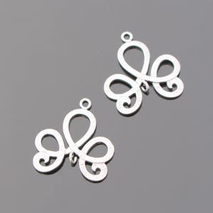 Silver Butterfly Connector, 2 pc, K136035