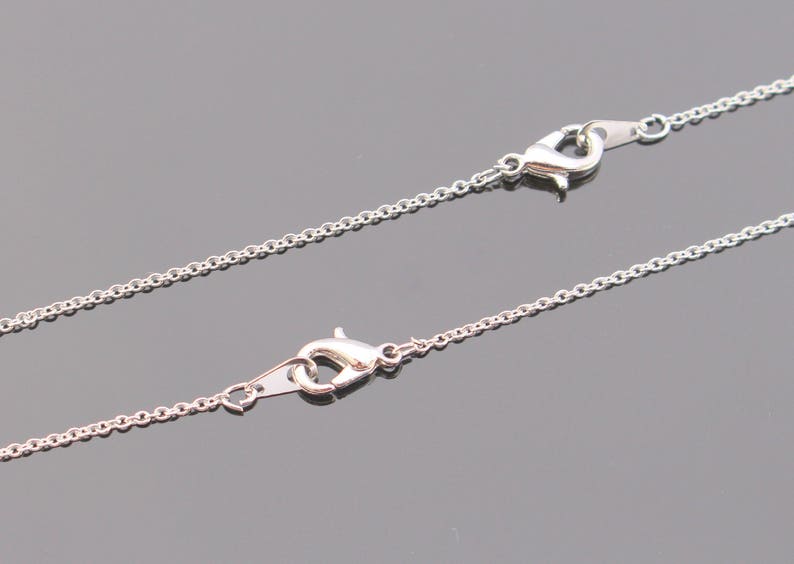 Finished Silver Delicate Brass Chain BM8923 16 in Necklace Findings 2 pc Dainty Elegant Bracelet Charm Chain