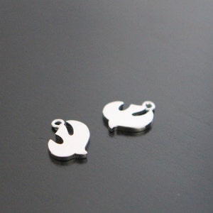 Matte Silver Brass Sparrow Bird Connector, Pendant, charm, 2 pc, PT63052