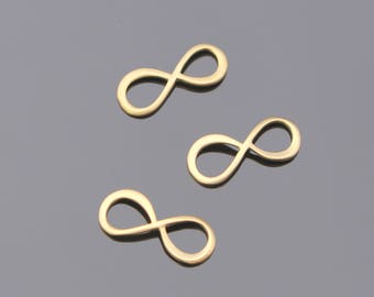Jewelry findings Matte Gold Infinity 8 pendant, connector, charm, 2 pc,  B56584