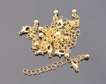 Gold Tarnish resistant Chain Extender, 10 pc, BB21665