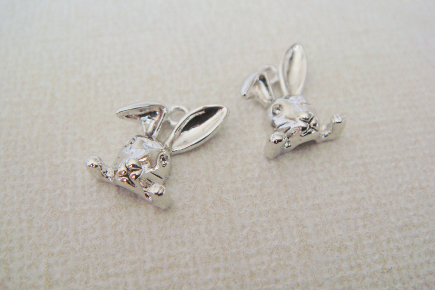 Silver Tarnish Resistant Small Balloon Rabbit Connectors Tiny Etsy