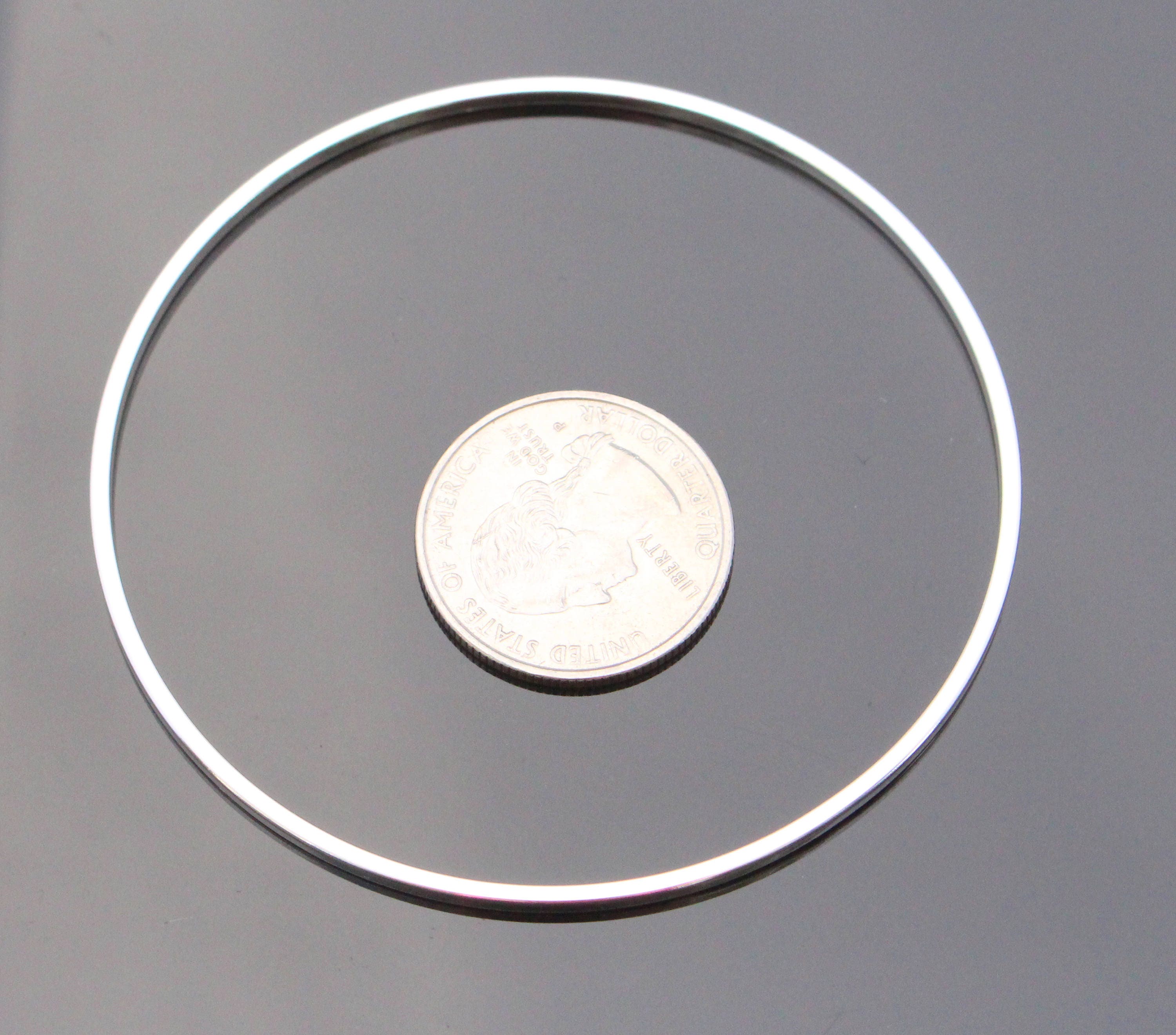 SILVER925 ROUND BANGLE/BRACELET/シルバー/ブレス Sterling Silver Bangle Bracelet - 925 Solid Sterling Silver