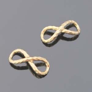 Jewelry findings Matte Gold Infinity 8 pendant, connector, charm, 2 pc,  WO53587