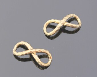 Jewelry findings Matte Gold Infinity 8 pendant, connector, charm, 2 pc,  WO53587