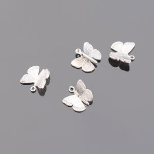 Matte Silver Tarnish resistant Butterfly pendants,  Dragonfly connectors, findings, butterfly, 2 pc, EW42624