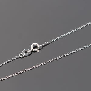 Wholesale bulk Finished Sterling Silver cable Chain, Necklace, 16 inch,1 pc