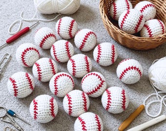 Crochet Baseball H*cky S*ck DIY Kit with PDF Tutorial+Video,Outdoor Toss & Juggling Toy,Fidget Party Favor Gift,Beginner Friendly Crochet