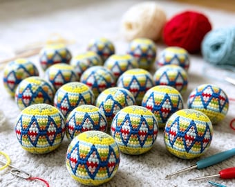 Hand Stitched H*cky S*ck Footbag Crochet Pattern,Guatemalan Juggling Ball Amigurumi PDF,Beginner Friendly Crochet,DIY Crochet H*cky S*ck Kit