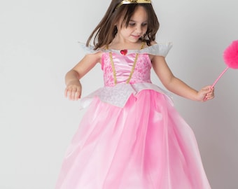 Sleeping Beauty Inspired Princess Dress-Pink-Disney-Princess Dress-Halloween-Halloween Princess Dress-Birthday-Ball Gown-Ready to Ship