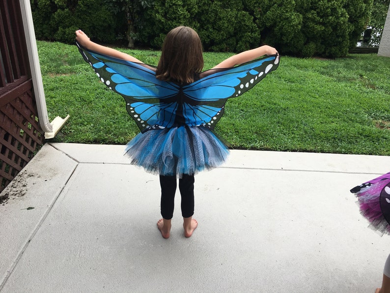 Monarch Butterfly Tutu Set-Blue-Butterfly-Halloween-Christmas-Butterflies-Recital-Butterfly Wings-Birthday-Princess-Purple Butterfly