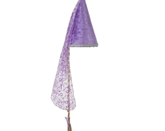 Rapunzel Princesse Chapeau-Violet-Raiponce Tresse-Raiponce Princesse Chapeau Avec Tresse Blonde-Princesse Fête-Raiponce Halloween Costume-Party Chapeau