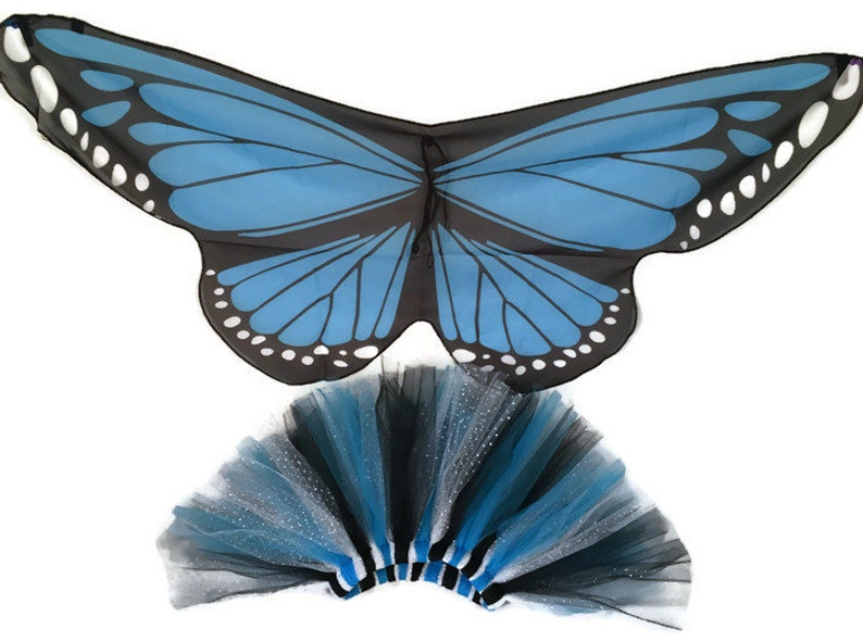 Monarch Butterfly Tutu Set-Blue-Butterfly-Halloween-Christmas-Butterflies-Recital-Butterfly Wings-Birthday-Princess-Purple Butterfly
