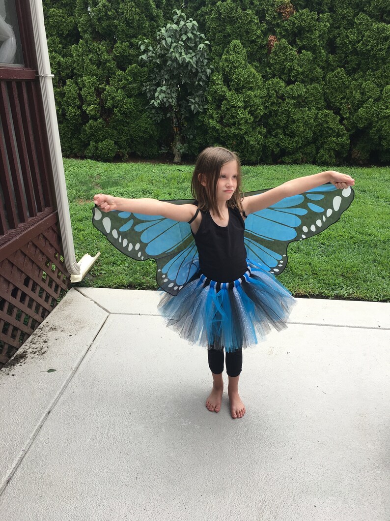 Monarch Butterfly Tutu Set-Blue-Butterfly-Halloween-Christmas-Butterflies-Recital-Butterfly Wings-Birthday-Princess-Purple Butterfly