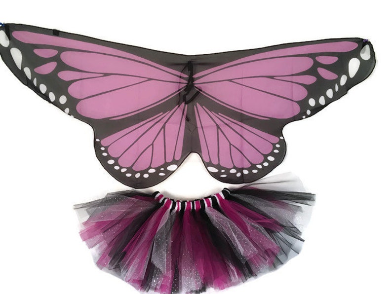 Monarch Butterfly Tutu Set-Blue-Butterfly-Halloween-Christmas-Butterflies-Recital-Butterfly Wings-Birthday-Princess-Purple Butterfly
