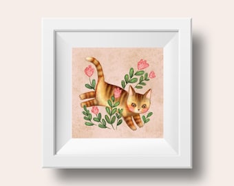 Wild Kitten Digital Art Printable