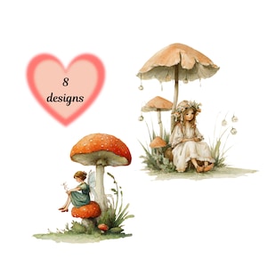 Aquarell Fee Clipart magische Kinderzimmer Kunst, PNG Dateien (digitaler Download)