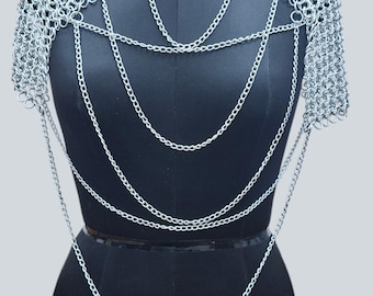 Fantasy Chainmail Dress Top for Women – Medieval Armor Outfit for Cosplay