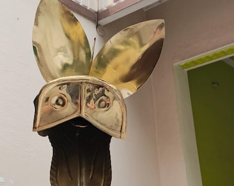 中世の真鍮製カルニクスは完全に演奏可能 - デスクフォードデザインに