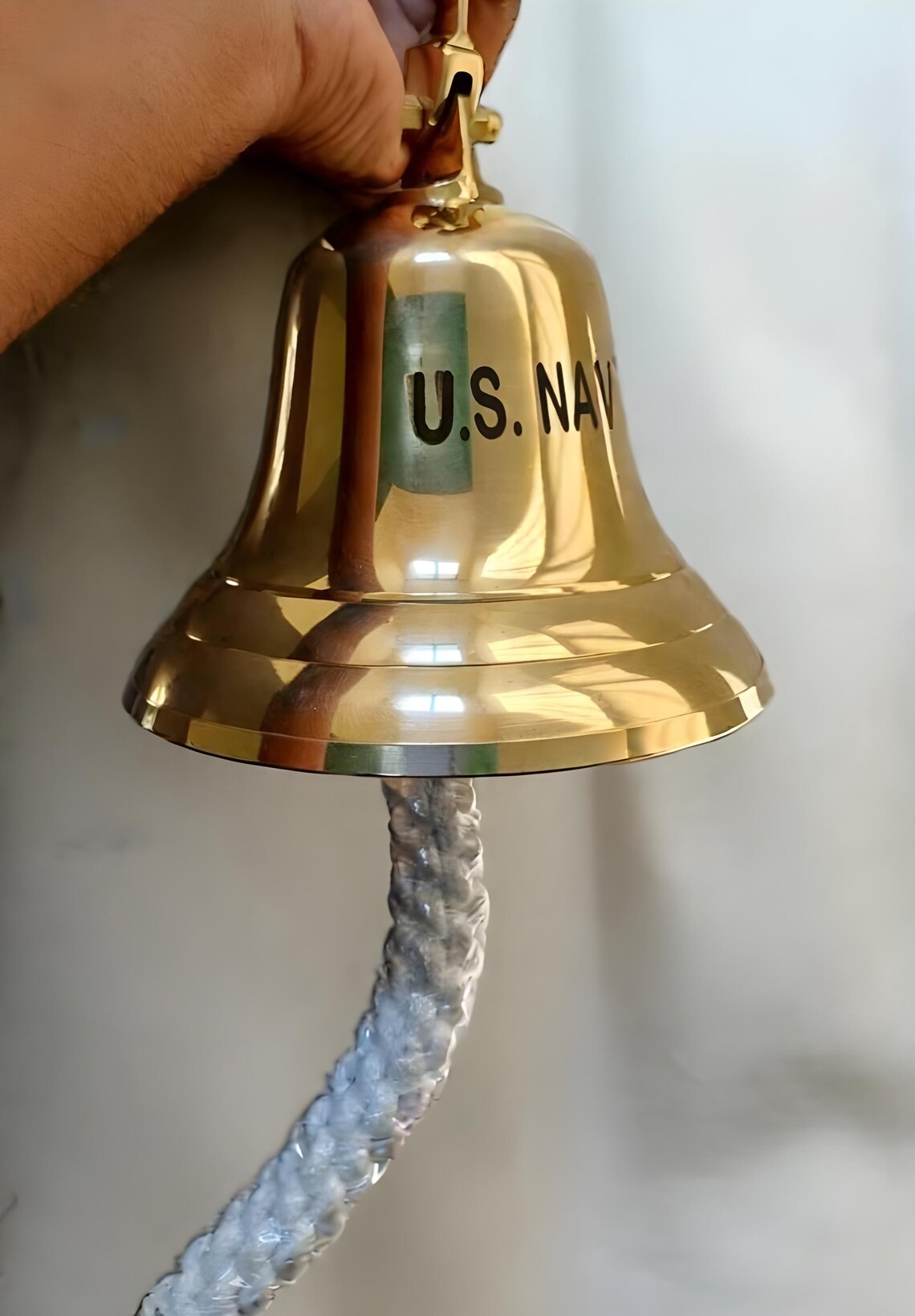 Bell Routine Navy Polished Brass U.S. Navy Ship Bell: Maritime Wall Decor - Etsy