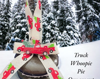 Maine Whoopie Pie Ornament, Maine Holiday Ornament, truck