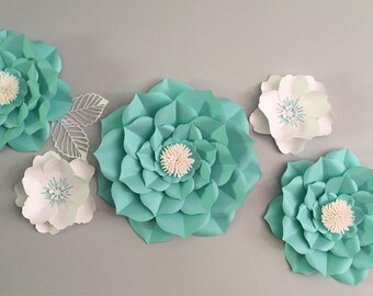 Large Paper Flower Backdrop Full Bloom Rose And Gardenia Etsy