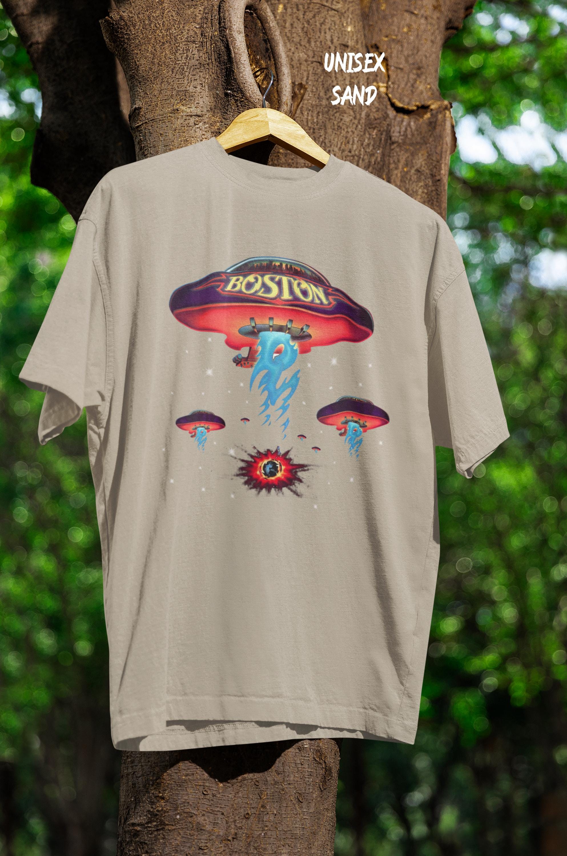 Boston U.S. Tour 1987 T Shirt, Classic Rock Band Concert Tee