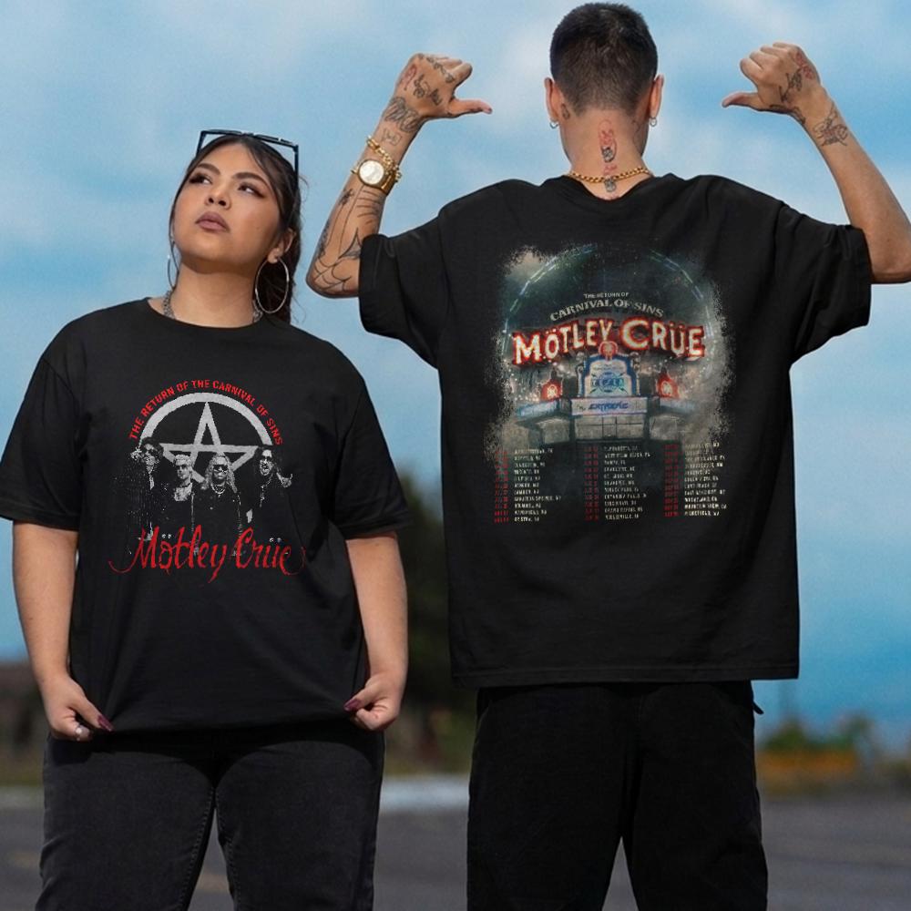 Mötley Crüe the Return of the Carnival of Sins Tour 2026 T Shirt