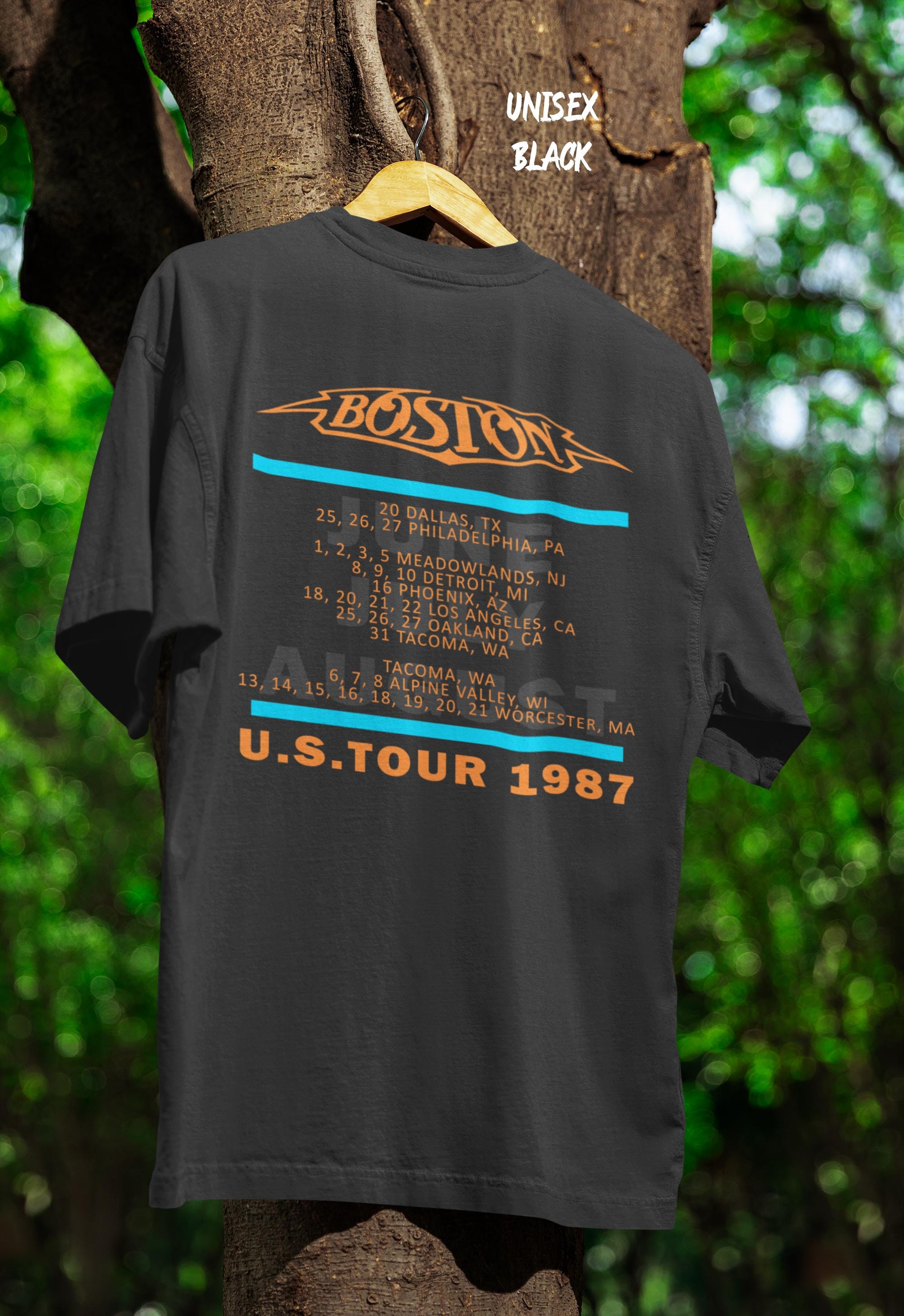 Boston U.S. Tour 1987 T Shirt, Classic Rock Band Concert Tee