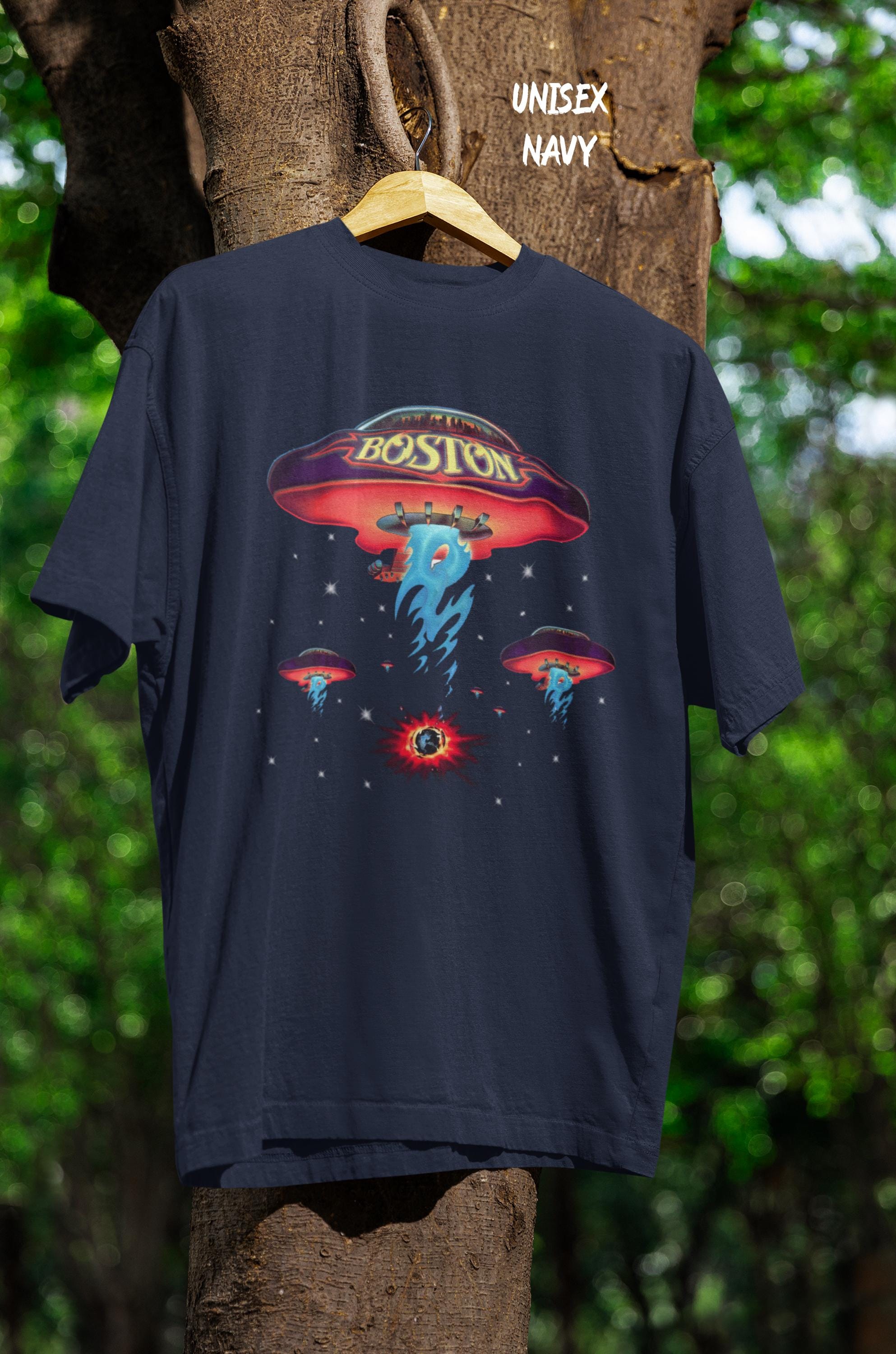Boston U.S. Tour 1987 T Shirt, Classic Rock Band Concert Tee