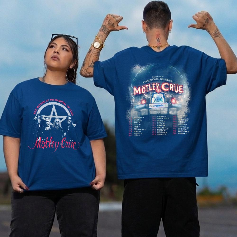 Mötley Crüe the Return of the Carnival of Sins Tour 2026 T Shirt