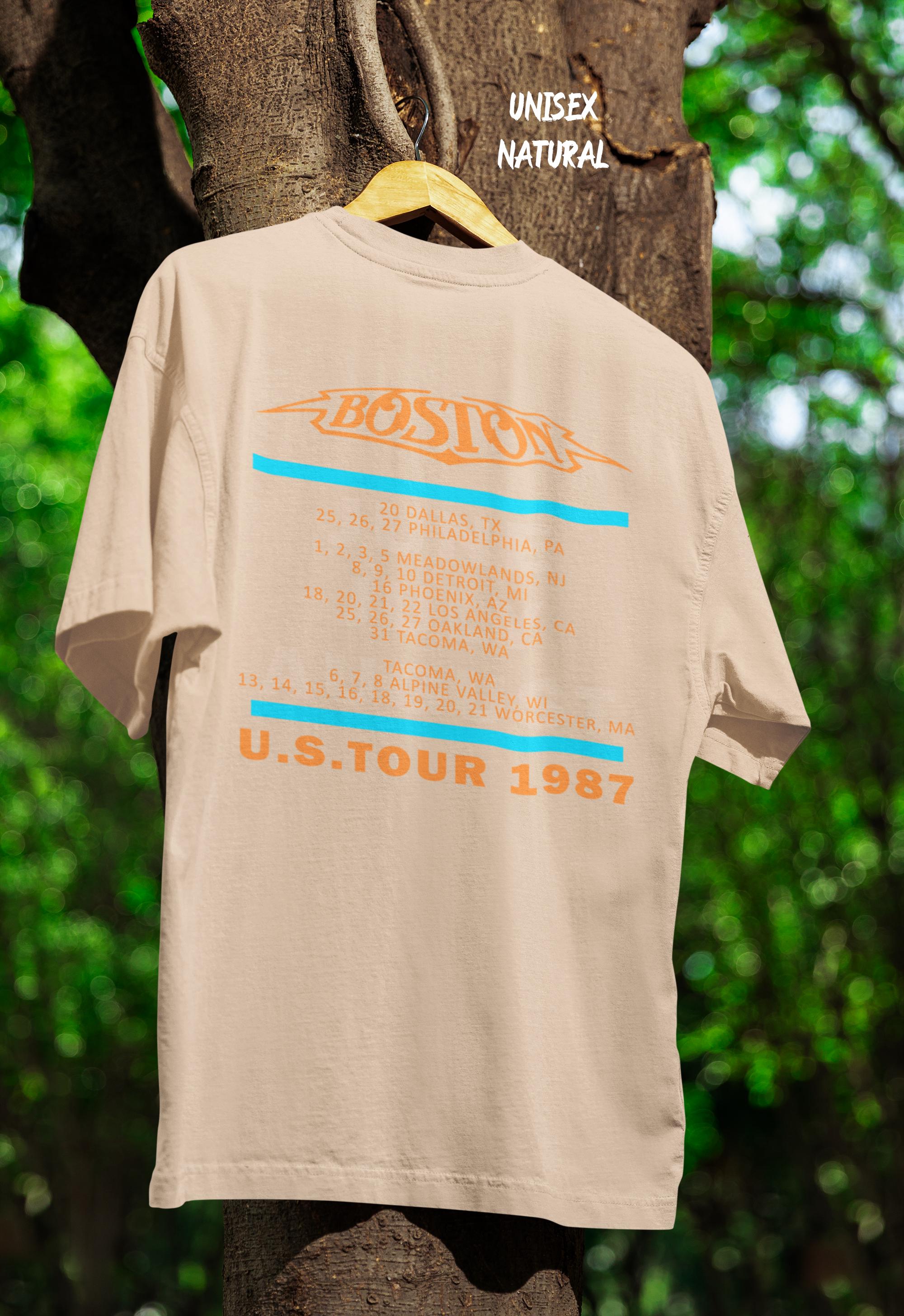 Boston U.S. Tour 1987 T Shirt, Classic Rock Band Concert Tee